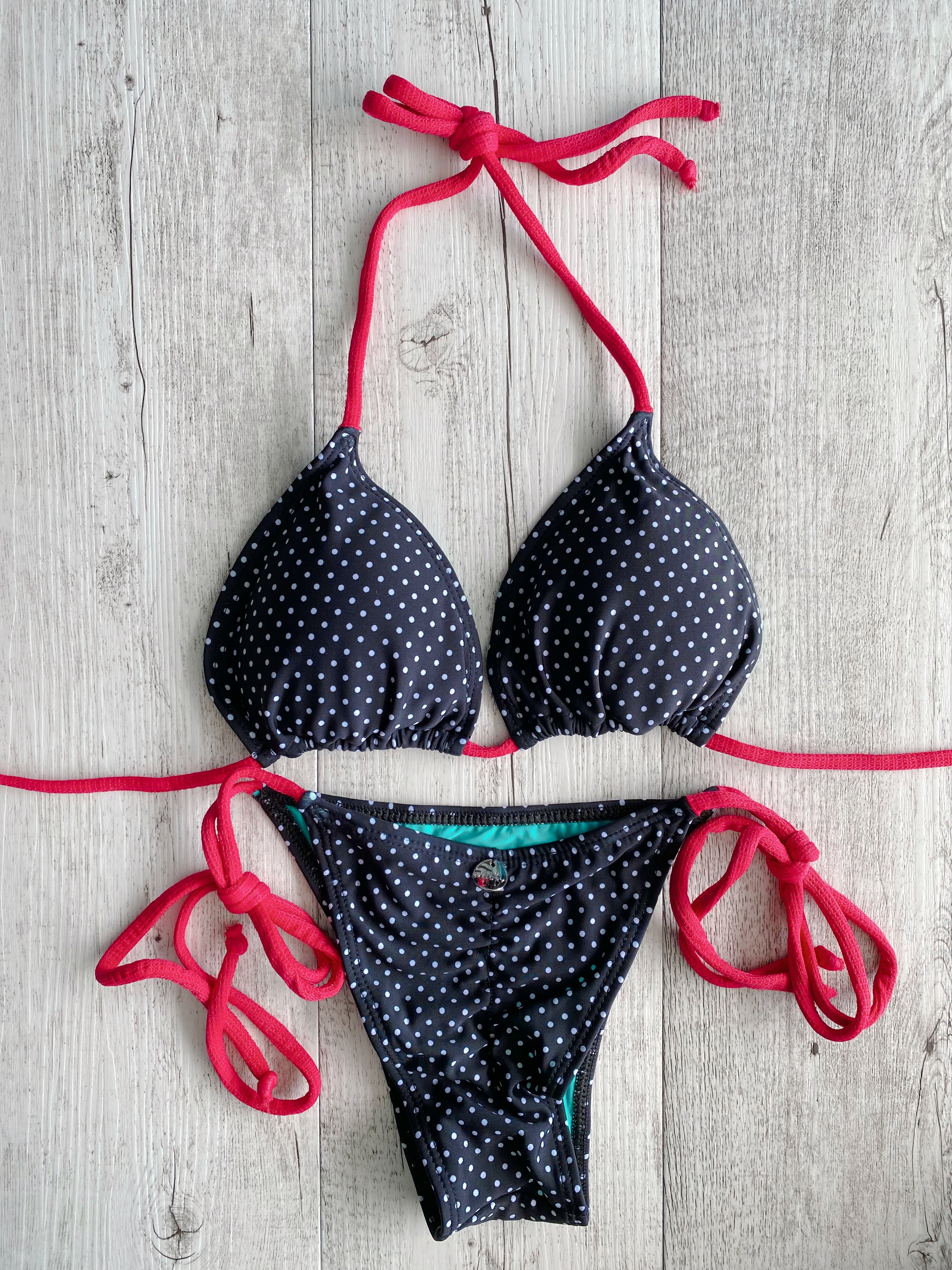 ♻️ ECO - Red Poa Bikini Set